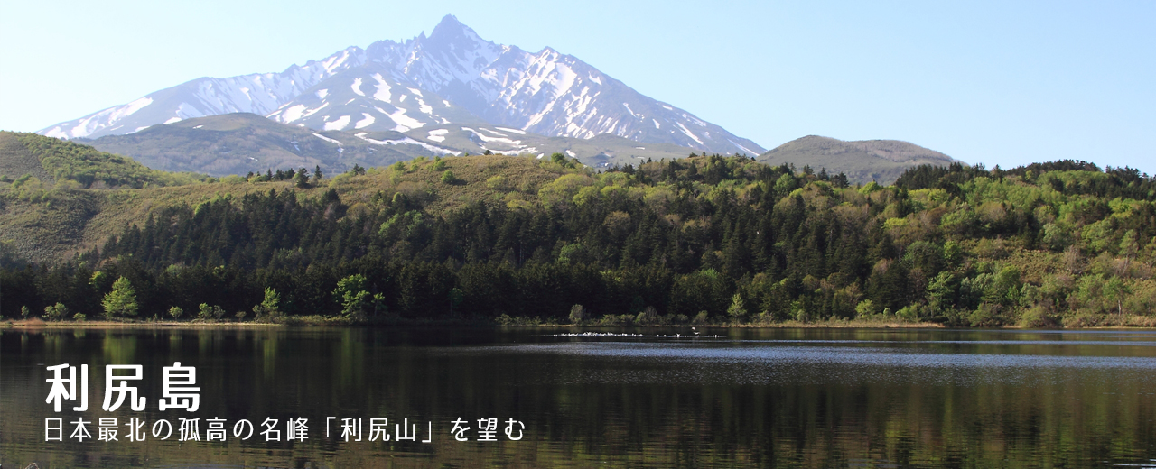 日本最北の孤高の名峰「利尻山」を望む利尻島